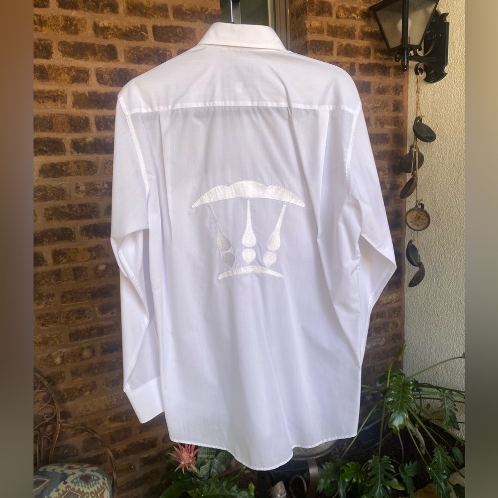 Embroidered White Button Down - image 2